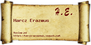 Harcz Erazmus névjegykártya